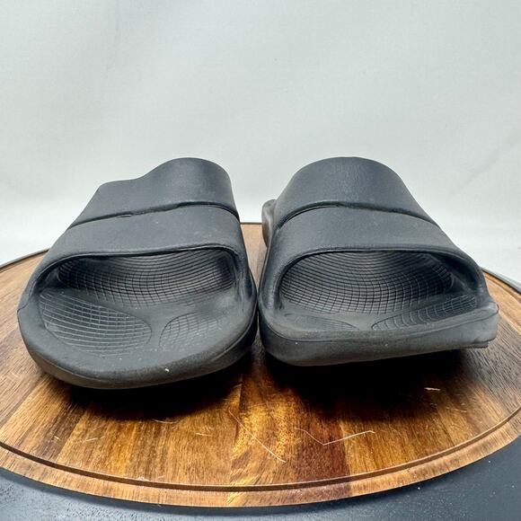 OOfos OOahh Black Recovery Slide Sandal Shoe Men's 11/Women's 13 - Picture 2 of 7